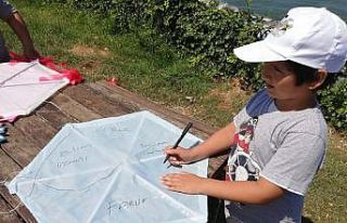 Mülteci çocuklar hayallerini gökyüzüne uçurdu