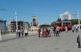 Nostaljik tramvayda izdiham oluştu, sosyal mesafe...