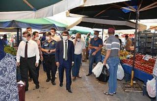 Perşembe Pazarında maske denetimi