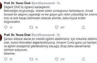 Rektör Ünal’dan yeni eğitim-öğretim yılına...
