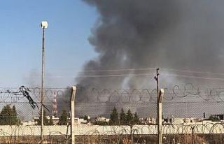 Resulayn’da çıkan yangın Ceylanpınar’dan görüldü