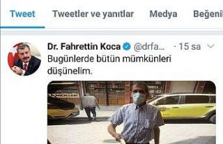 Sağlık Bakanı Koca fotoğrafını paylaşmıştı,...