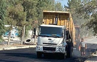 Samsat’ta şehir içi yollara beton asfalt döküldü