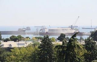 Samsun Limanı toz duman