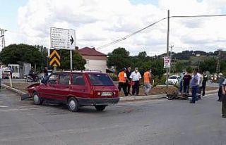 Samsun’da otomobil ile motosiklet çarpıştı:...