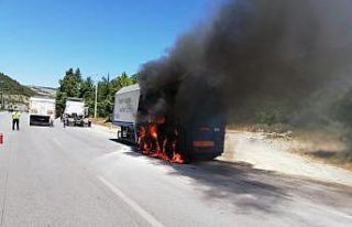 Samsun’da tır yangını