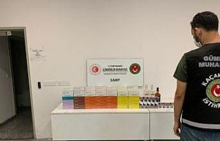 Sarp Sınır Kapısında 53 bin lira değerinde içki...