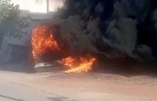 Tartıştığı kardeşinin minibüsüne benzin döküp...