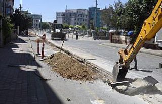 Teomanpaşa mahallesinde doğal gaz çalışmaları...