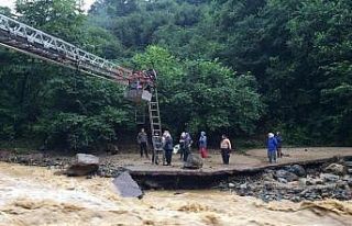 Trabzon’un Sürmene ilçesinde şiddetli yağış