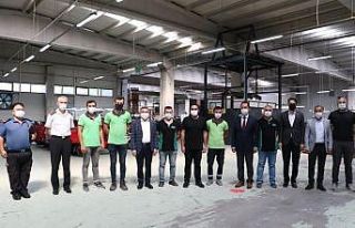 Vali Atay, elektrikli araç üreten fabrikayı gezdi