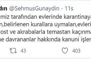 Vali uyardı, karantinaya uymayanlar hakkında kanuni...