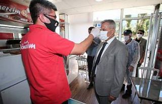 Vali Vekili Dağ, korona virüs denetimlerine katıldı