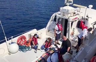 Yaralı turistin yardımına sahil güvenlik yetişti