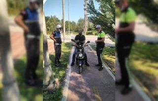 Yürüyüş yollarını kullanan motosikletliler cezalandırılıyor