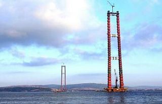 1915 Çanakkale Köprüsü’nde geçici çalışma...