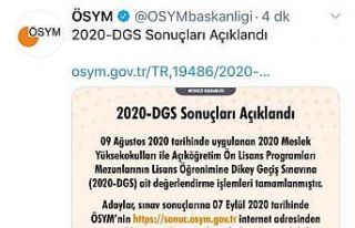 2020-DGS sonuçları açıklandı