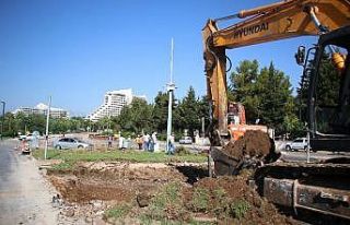 3. Etap Raylı Sistem çalışması Konyaaltı Caddesi’ne...