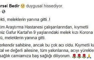 9 yaşındaki Esmanur, korona virüse yenik düştü