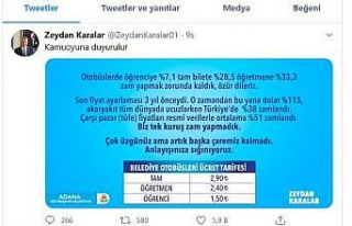 Adana’da ulaşıma zam