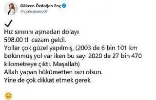 AK Partili Enç, yediği hız cezasıyla bölünmüş...