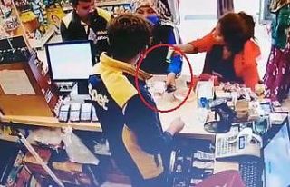 Akaryakıt istasyonunda tırnakçılık anları güvenlik...