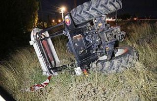 Aksaray’da traktör şarampole devrildi: 1 yaralı