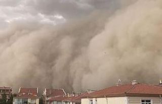 Ankara’nın Polatlı ilçesindeki toz fırtınası...