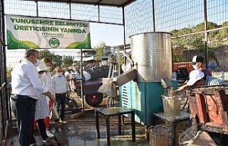 Antep fıstığı kavlatma makinesi Akçaköy’de...