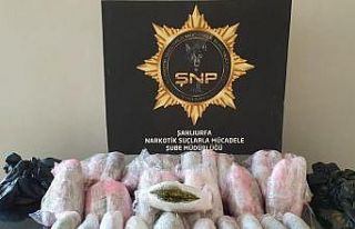 Aracın altına gizlenen uyuşturucuyu narkotik köpeği...