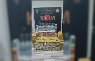 Aracın tampon ve ses sisteminden kaçak tütün ve...