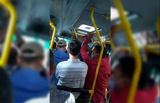 Arnavutköy’de tıklım tıklım minibüs yolculuğu