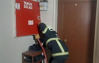 Asansör boşluğunda korkutan yangın