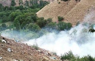 Bahçesaray’da makilik alanda yangın
