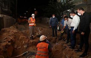 Başkan Arı’dan gece mesaisi