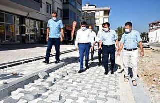 Başkan Kılca, yol ve kaldırım çalışmalarını...