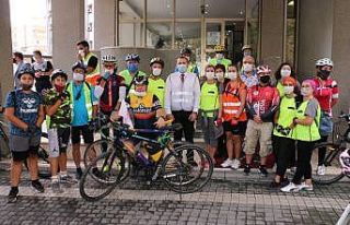 Başkan Tutuk bisikletçilerle pedal bastı