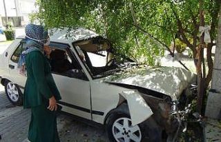 Bisikletli çocuğa çarpmamak için ölümden döndü