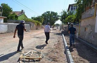 Bünyan’da kilitli parke yol yapım çalışmaları...