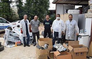 Çalıntı araçları parçalayıp satan kişiler...