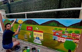 Çeşme’de vatandaşlar sokaklarını adeta sanat...