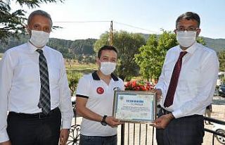 Çevreci balıkçılara teşekkür belgesi