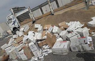 Ceylapınar’da 37 bin 500 paket kaçak sigara ele...