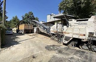 Cumhuriyet Mahallesinde asfalt öncesi hazırlık...