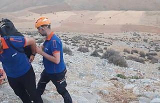 Dağda mahsur kalan vatandaşı AFAD kurtardı