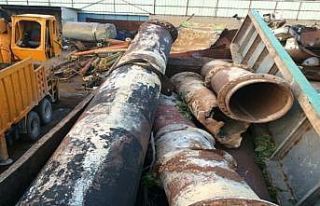 Denizli’de 7 ton 600 kilogram demir çalan şüpheliler...