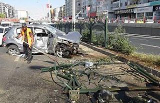 Diyarbakır’da trafik kazası: 1 yaralı