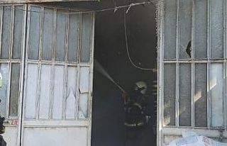 Dokuma atölyesinde çıkan yangın korkuttu