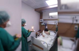 Down sendromlu korona hastasına doğum günü sürprizi