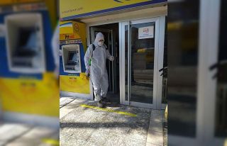 Dumlupınar’da işyerleri ve resmi dairelerde dezenfekte...